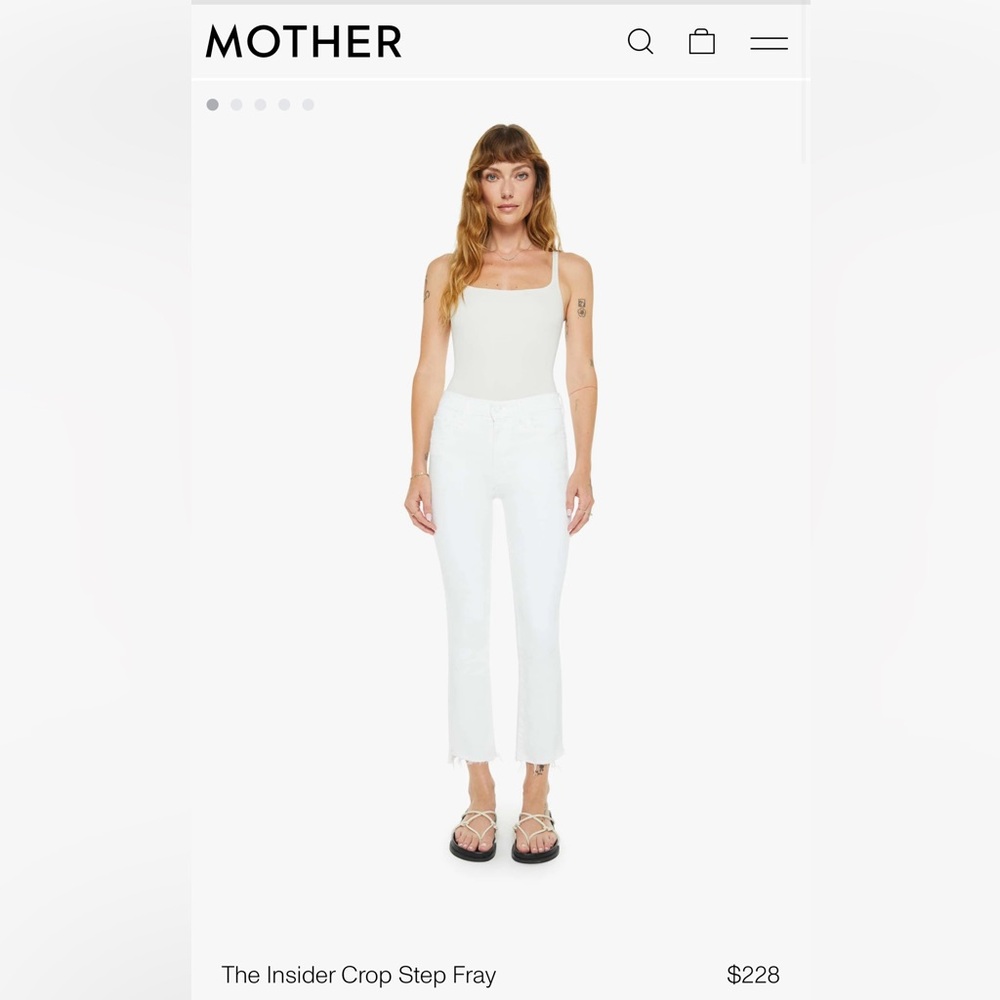 MOTHER The Insider Crop Step Fray Fairest Of Them All